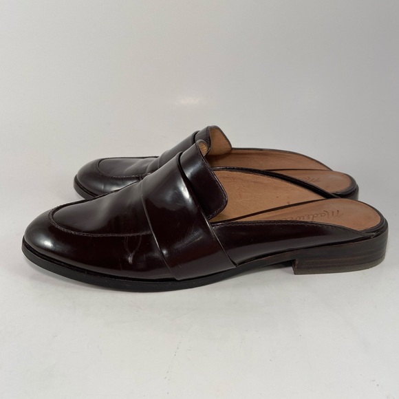 Madewell Burgandy Elin Backless Loafer slides - Picture 1 of 8